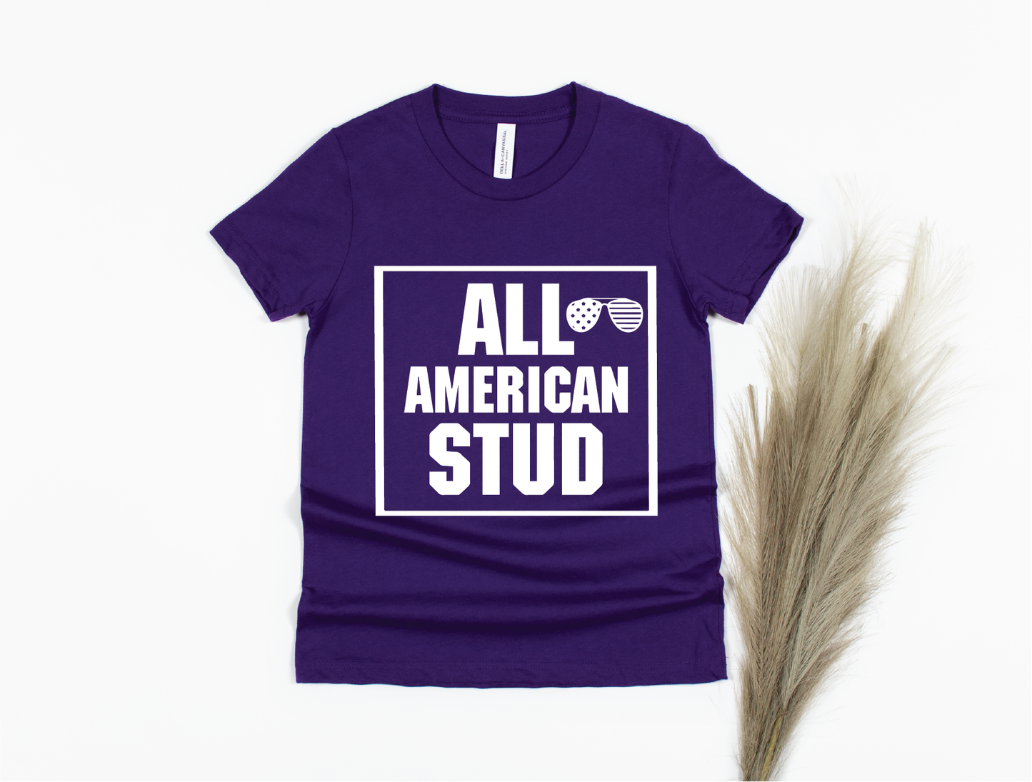 All-American Stud, Boys Shirt - purple