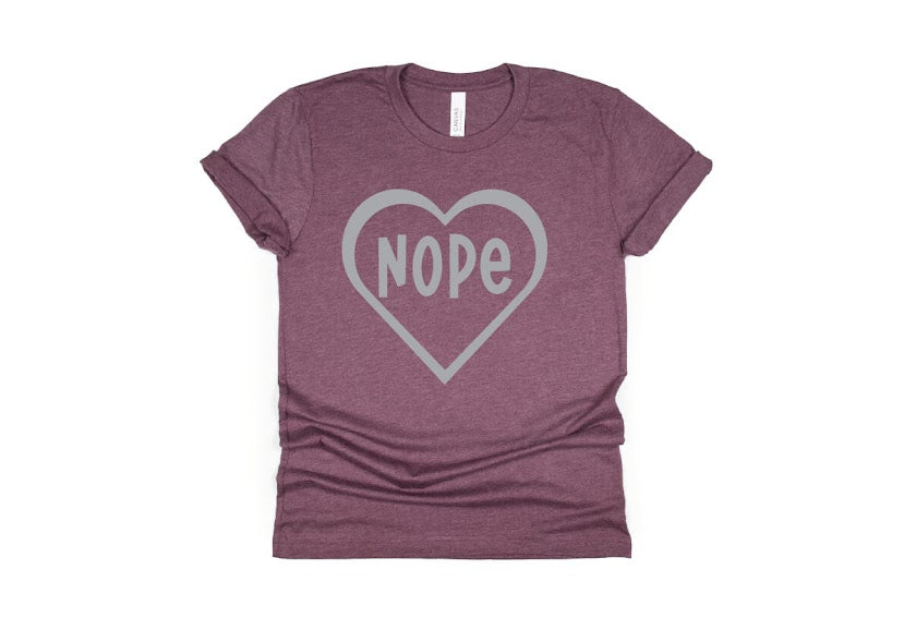Nope Shirt - maroon