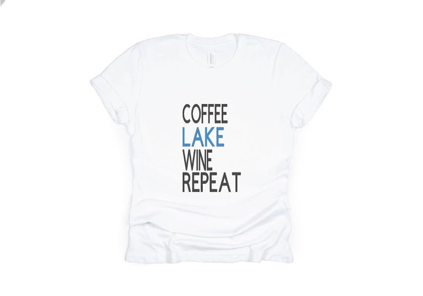 Coffee Lake Wine Repeat Shirt - white