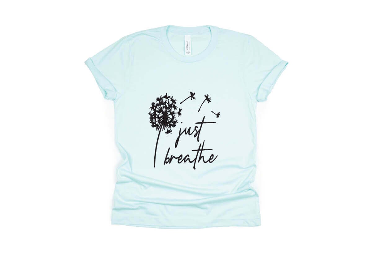 Just Breathe Shirt - light blue