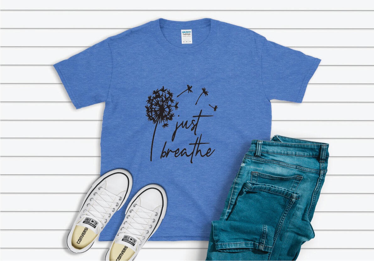 Just Breathe Shirt - blue