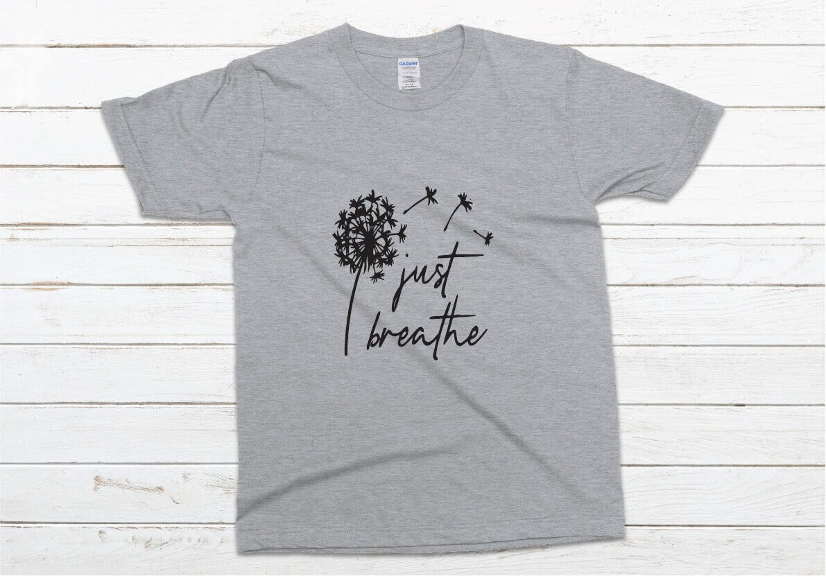 Just Breathe Shirt - gray