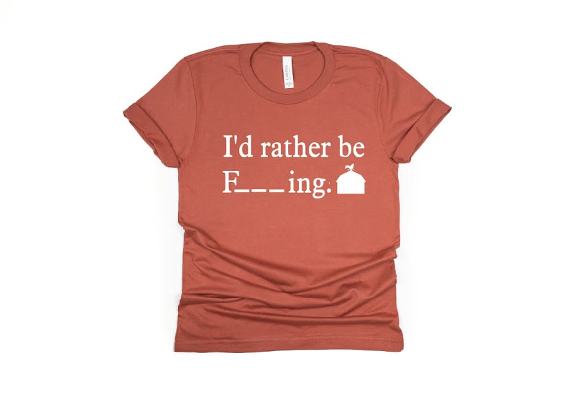 I’d Rather Be F_ _ _ing, Farming Shirt - rust
