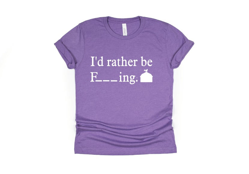 I’d Rather Be F_ _ _ing, Farming Shirt - purple
