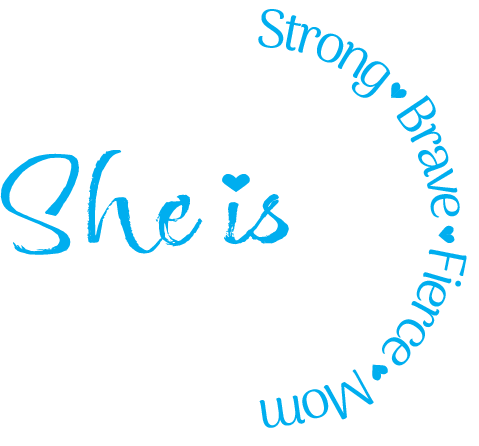 She Is Transfer teal