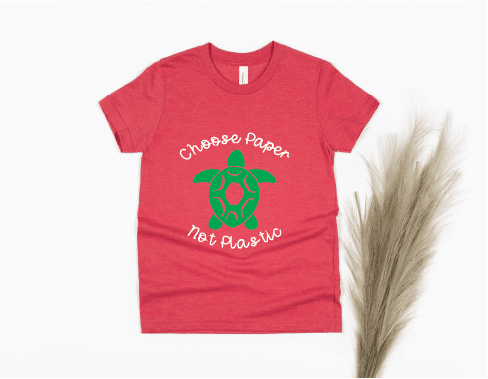 Choose Paper Not Plastic Shirt - red