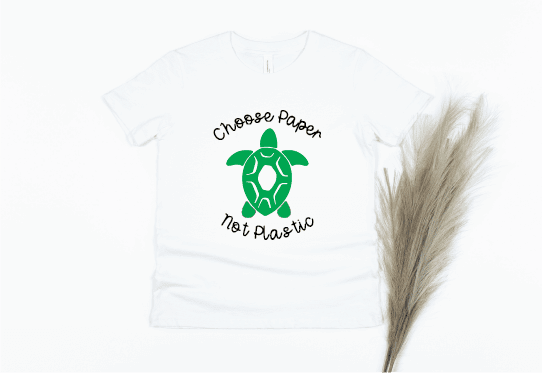 Choose Paper Not Plastic Shirt - white