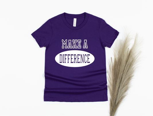 Make a Difference Shirt - purple