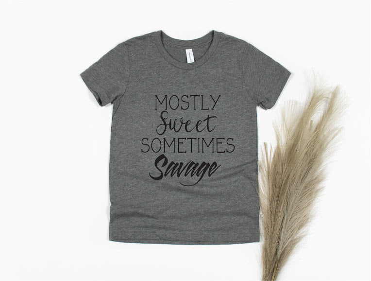 Mostly Sweet Sometimes Savage Shirt - gray