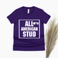 All-American Stud, Boys Shirt -  purple