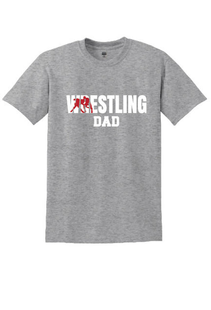Wrestling Dad T-shirt gray