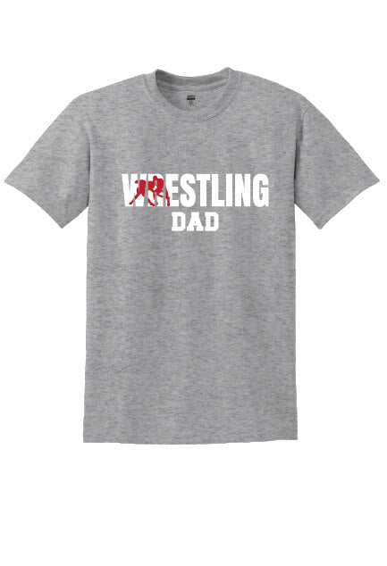 Wrestling Dad T-shirt gray