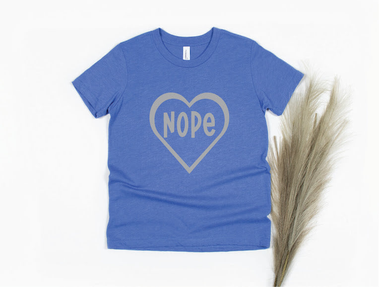 Nope Youth Shirt - blue