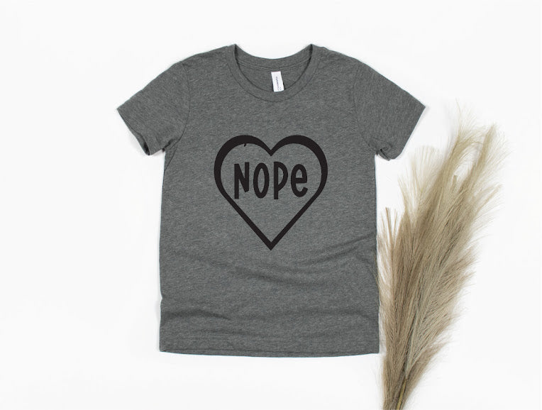 Nope Youth Shirt - gray