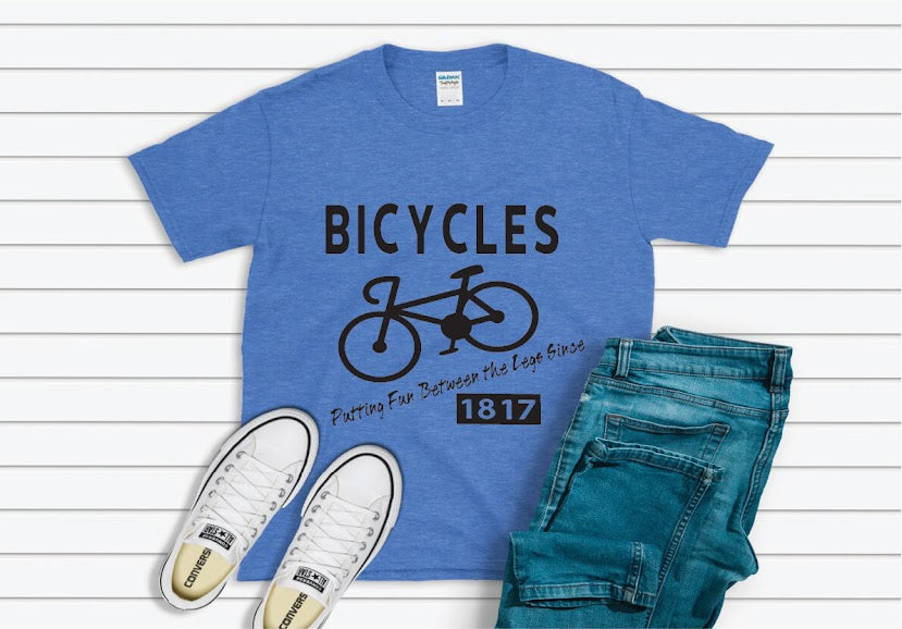 Bicycles, Putting Fun Between Your Legs Since 1817 - blue