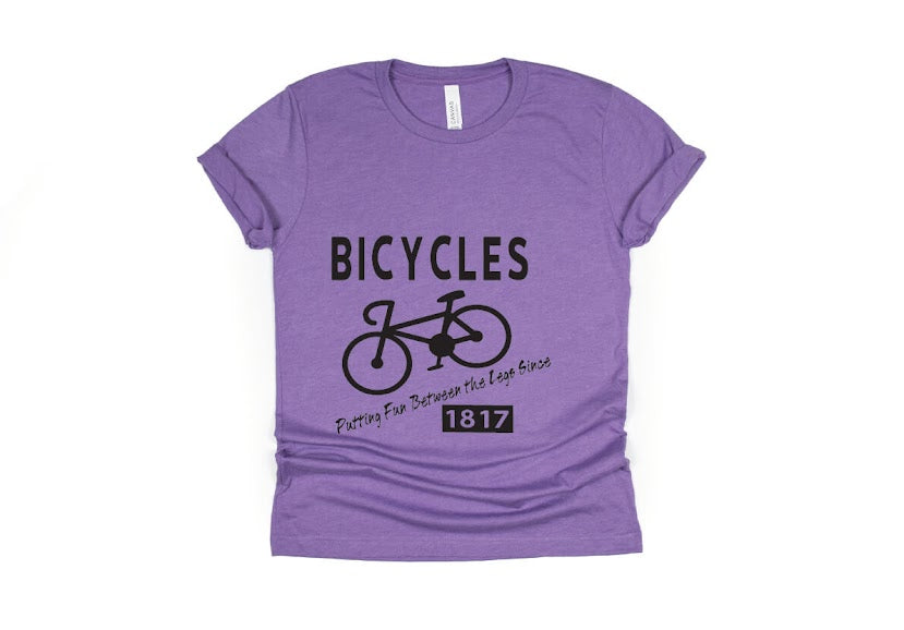 Bicycles, Putting Fun Between Your Legs Since 1817 - purple