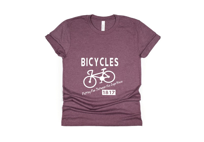 Bicycles, Putting Fun Between Your Legs Since 1817 - maroon