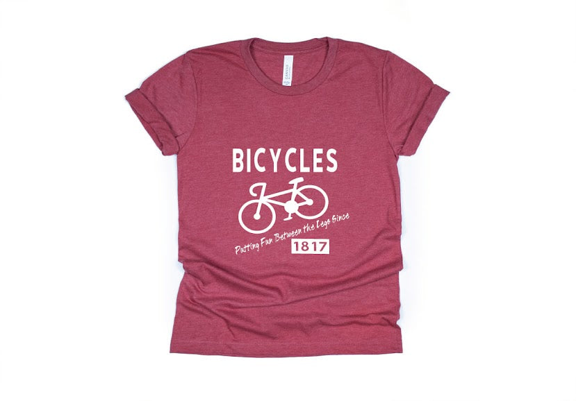 Bicycles, Putting Fun Between Your Legs Since 1817 - red