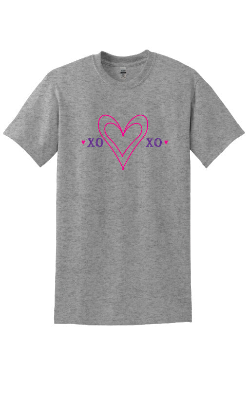 XOXO Heart T-Shirt gray