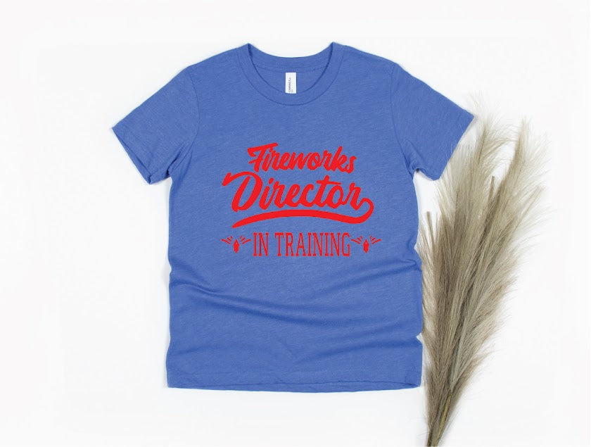 Fireworks Director In Training Shirt - blue