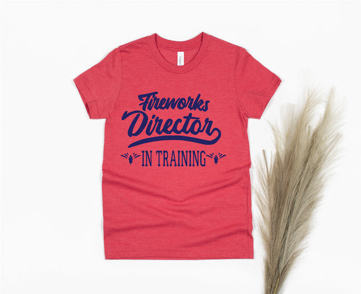 Fireworks Director In Training Shirt - red