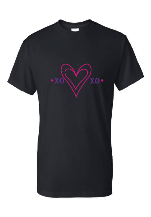 XOXO Heart T-Shirt black
