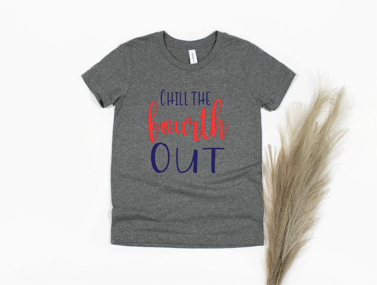 Chill The Fourth Out Youth Shirt - gray