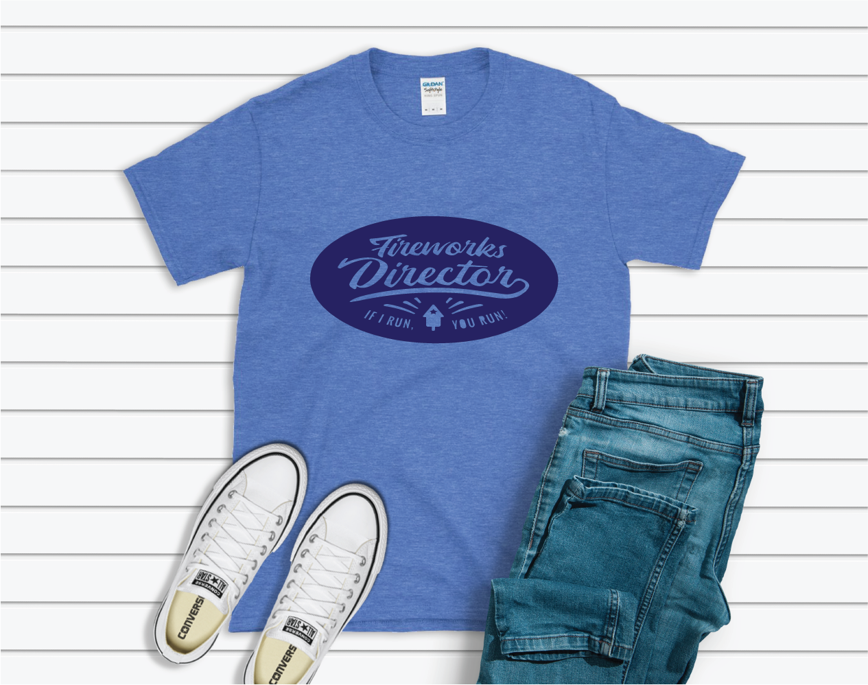 Fireworks Director Shirt - blue