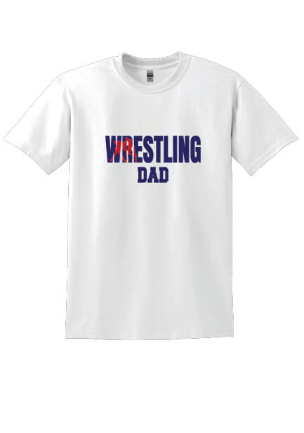 Wrestling Dad T-shirt white