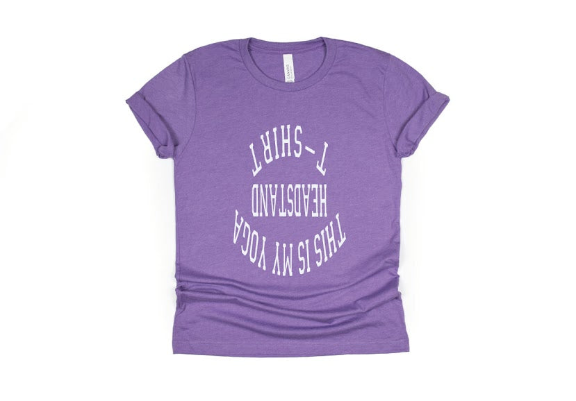 This Is My Yoga Headstand Shirt - purple