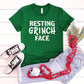 Resting Grinch Face T-Shirt green