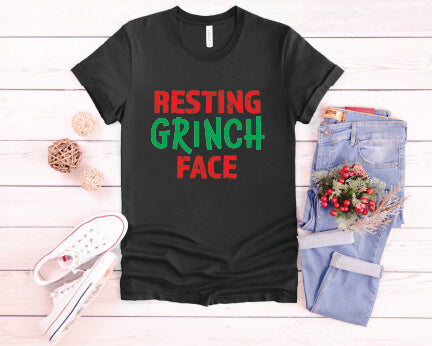 Resting Grinch Face T-Shirt black