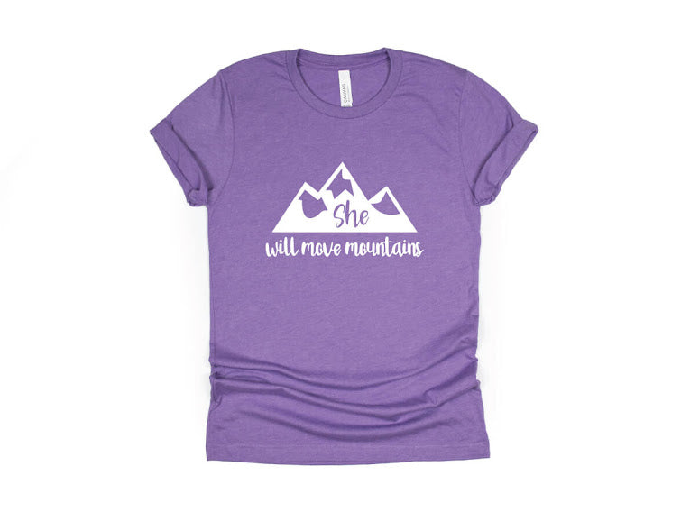 She Will Move Mountains Shirt - purple