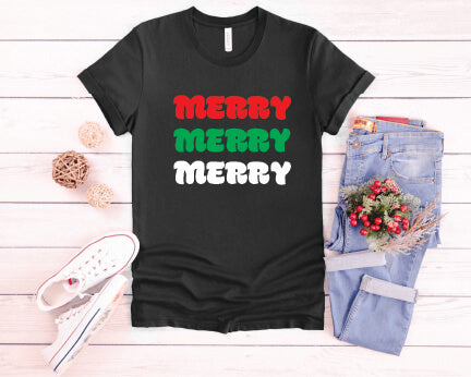 Merry, Merry, Merry T-shirt black