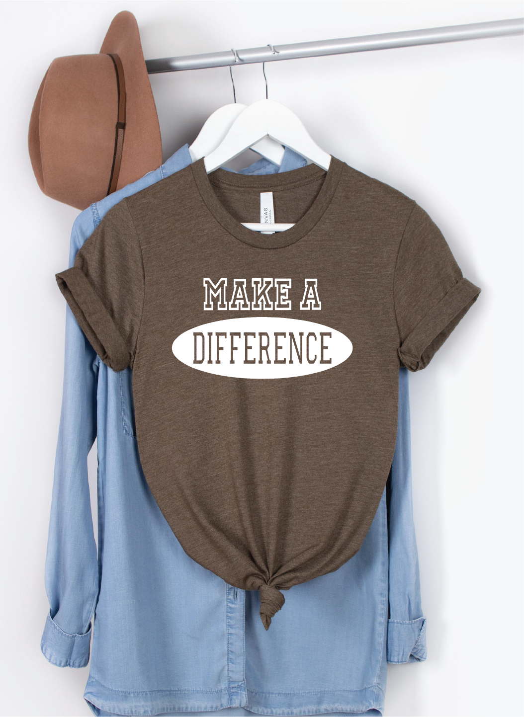 Make a Difference Shirt - brown