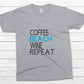 Coffee Beach Wine Repeat Shirt - gray