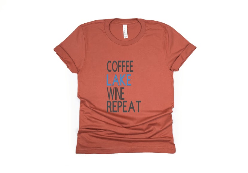 Coffee Lake Wine Repeat Shirt - rust