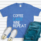 Coffee Lake Wine Repeat Shirt - blue