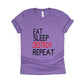 Eat Sleep Destroy Repeat - purple