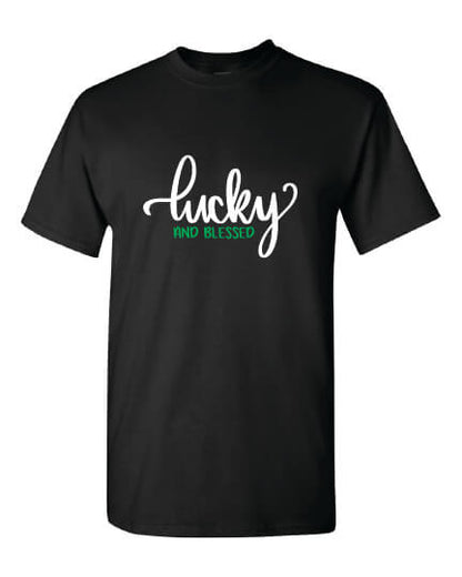 Lucky and Blessed T-Shirt black