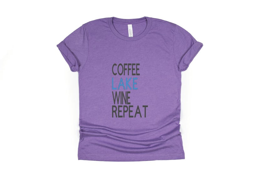 Coffee Lake Wine Repeat Shirt - purple