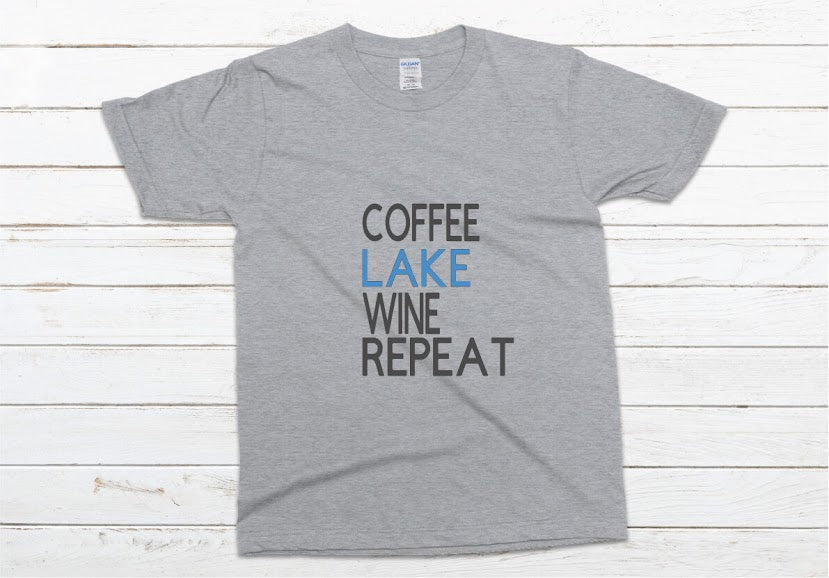 Coffee Lake Wine Repeat Shirt - gray