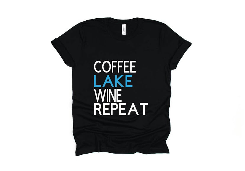 Coffee Lake Wine Repeat Shirt - black