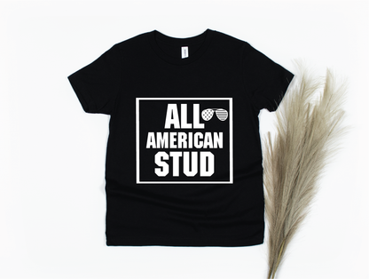 All-American Stud, Boys Shirt - black