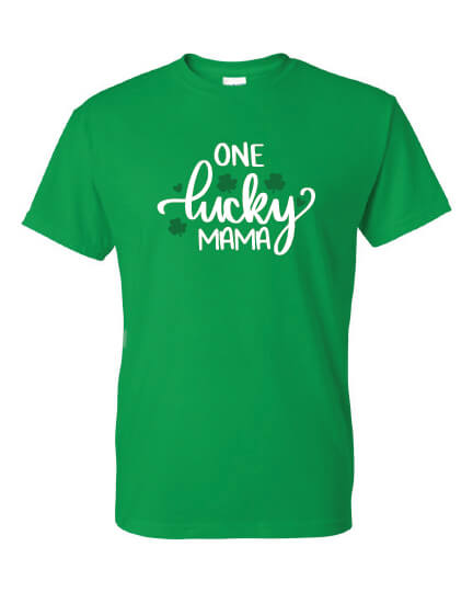 One Lucky Mama T-Shirt green