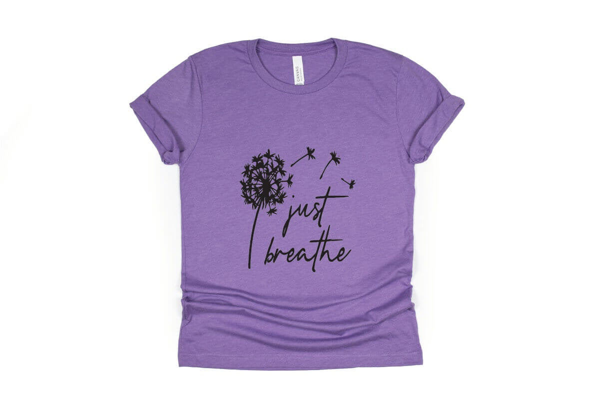 Just Breathe Shirt - purple