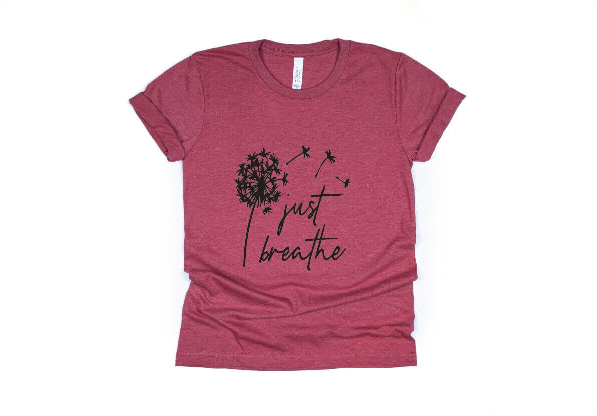 Just Breathe Shirt - red