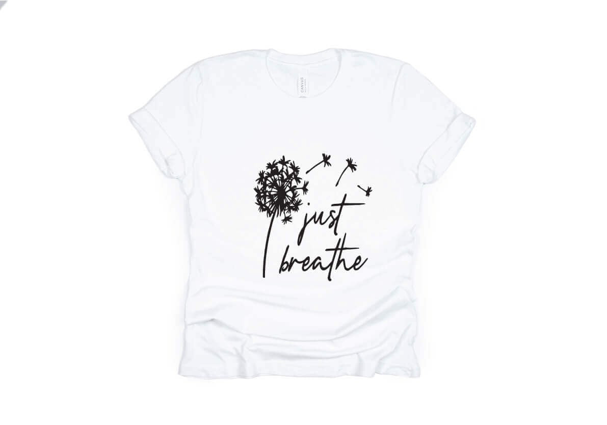 Just Breathe Shirt - white