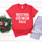 Resting Grinch Face T-Shirt red