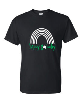 Happy Go Lucky Rainbow T-shirt black